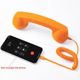 Retro Mobile Phone Handset Headphone Type-C Tangle Free Wire Landline Handle Receiver Telephone Style Handheld Phone Receiver