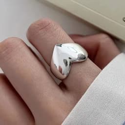 VENTFILLE 925 Sterling Silver Metal Flower Shell Geometric Rings For Women French Retro Romantic Open Thai Silver Rings
