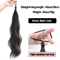 Highlight Synthetic Wig Hair Bundle DIY Self-winding Chignon Low High Ponytail Hair Extension Fluffy Braid Hair Bun Hairpiece