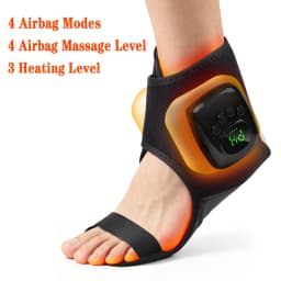 Wireless Air Pressure Foot Ankle Massager Electric Heating Vibration Massage Wrist Brace Airbag Compression Foot Muscle Relax