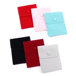 1PC Jewellery Pouch Packaging Bag Soft Velvet Gift Bracelet Necklace Earrings Rings Storage Button Velvet Bag Custom Logo