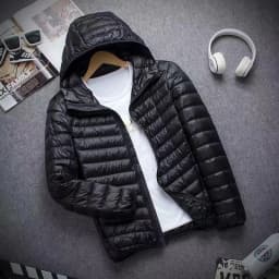 2026 0-10℃ Men's Winter Jacket Ultra Light Duck Down Jackets Portable Hooded Puffer Feather Thin Parkas Windproof Outerwear Coat