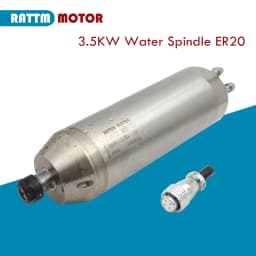 【EU Stock】CNC 3.5KW Water Cooled Cooling ER20 Spindle Motor CNC Router Kit Waterproof Metal Stone Engraving Grind Motor +VFD