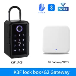 Waterproof Key Safe Box Fingerprint Storage Secret Key Safety Box Support Tuya App TTlock Bluetooth to WiFi Hub Unlock Padlock