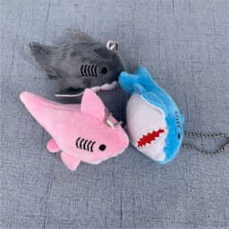 NEW 3Colors , Size 8CM Stuffed Plush Shark Ocean Animal Plush Toy Doll , With Keychain Gift