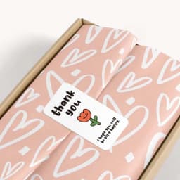 100pcs/25sheets Cute Rectangular Sticker Gift Box Decor Open Me Stickers Thank Stickers for Small Packaging 3 * 6CM