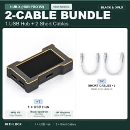 HMLAB ZNEO Gaming USB Hub - 2-to-3 Port, 8K Hz, Independent Power, With Screen, Trendy for Gaming Ambience Desk Setup