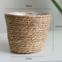 Woven Dirty Storage Seagrass Wickerwork Rattan Hanging Flower Pot Plant Organizer Garden Gadgets Holder Кашпо Для Цветов