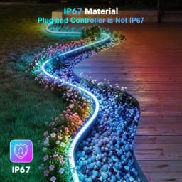 Aiopp Flexible RGB LED Neon Strip Light Indoor with APP & Remote,Timing Music Sync Waterproof Silicone Rope Lamp for Bedroom Garden Party Decor