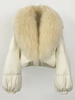 OFTBUY Fahsion Short Long Slevee Puffer Jacket New Winter Clothing Women Real Mongolia Sheep Fur Coat Real Fur Goose Down Parkas