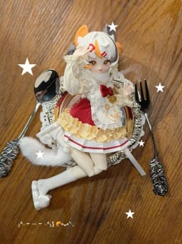 Miaomiaomiao Cifang Bjd Doll One Eighth Scale Articulated Cat Girl Blind Box Cute Trendy Ornament Moonlight Fairy Tale Gift Toy