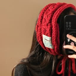 Versatile Knitted Fleece Ear Muffs Women's Winter Warmth Headscarf Anti-Cold Ear Protection Knitwear Ties Holland Qi Brand