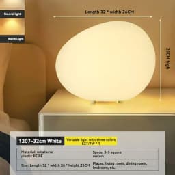 Cobblestone Night Light Modern Minimalist Atmosphere Table Top Decorative Lamp Romantic Desk Bedside Table Lamp