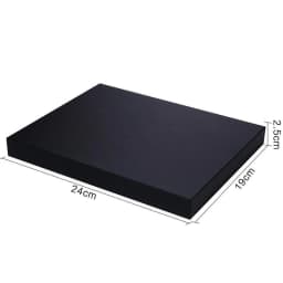 Black PU Leather Jewelry Display Riser Window Counter Top Presentation Board Organizer Showcase Collectible Necklace Holder Base