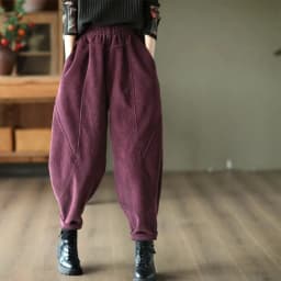 Chenille Velvet Thickened Versatile Casual Pants for Women Autumn Winter New Loose Spliced Harem Pants Female Solid Warm Trouser