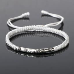 Red Thread Braided Bracelet Golden Silver Color Long Tube Bangle Handmade Adjustable Women Men Fashion Friendship Jewelry Gift