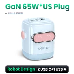 【US Plug】UGREEN 65W 30W GaN Charger Robot Design QC4.0 3.0 PPS for iPhone 18 17 16 Pro Macbook Laptops Tablet PD3.0 Fast Charg