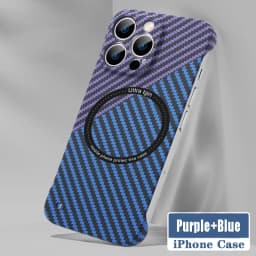 Ultra Thin Carbon Fiber Magnetic Case for iPhone 18 Pro Max 17 Air 16 15 14 13 11 12 For Magsafe Charging Frameless Hard Cover