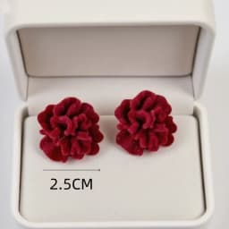Big White Camellia Flower Stud Earring Female Simple Exaggerated Resin Ear Jewelry Wedding Best Friend Christmas Gift
