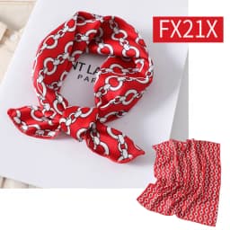 Satin imitation silk scarf women's digital print square scarf 50cm polka dot stripe multi-style neckerchief fashion accessory