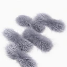 5pcs Real Natural Mink Pompon Bowknot 2*6cm Fur Pompom Balls Bow Tie Fluffy Pompones for Diy Jewelry Craft Supplies Accessories