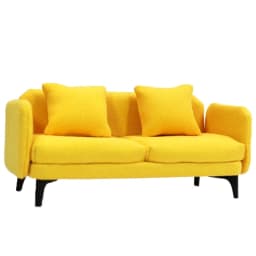 1:12 Dollhouse Wooden/Iron Fabric Double Single high-end Sofa Model Miniature Furniture Armchair Sofa Footstool Doll Decor Toy