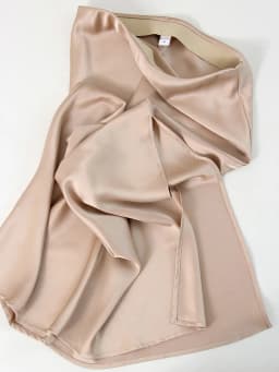 Streamgirl Maxi Solid Slit Skirts For Women Long Elegant Summer Office Champagne Satin Skirts Elastic Waist Women's Summer Skirt