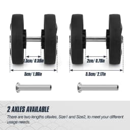 8Pcs Black Luggage Wheel Replacement with Screw Travel Luggage Wheels Replacement Suitcase Parts 55mm Axles Caster Wheel Repair