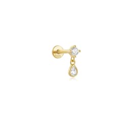 Aide 925 Sterling Silver 1pc Geometry Multi Piercing Stud Earrings For Women K Gold Simple Elegant Tassel Jewelry Gift Pendiente