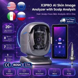 X3 Prro Skin Analyzer Machine 15.6 Inch 3D Facial AI Skin Care Scanner Hair Analysis 8 Light Spectrum for Business Beauty Care
