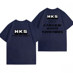 2025 Japan JDM Modified Car HKS ENDLESS Work Pure Tshirt Men Women Short Sleeve Big Size Crewneck Top Man Tees Unisex