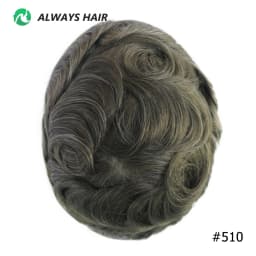 Invisible Hairline Hair System Unit for Men 0.03-0.04mm Super Thin Base Toupee Indian Human Hair Mens' Topper Wig