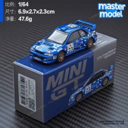 MINI GT 1:64 Subaru Impreza WRC Rally Car 1998 Monte-Carlo 3rd Place No 3 Blue Diecast Collectible Model Car for Car Enthusiasts