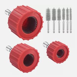 1 Set Copper Pipe Cleaner Set For Power Drill, Tube Cleaning Brush, Cleans Copper Pipes Tubes And Fittings For Soldering
