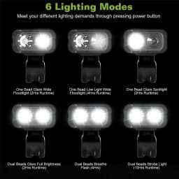 Bicycle Light 2T6 LED Front USB Rechargeable Mountain Bicycle Lamp 1000LM Bike Headlight Flashlight Cycling Accessories Tail