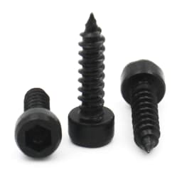 15-100pcs M2 M2.6 M3 M3.5 M4 M5 M6 Grade 8.8 Black Carbon Steel Hex Socket Hexagon Cap Head Self Tapping Screw Allen Head