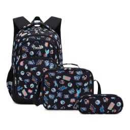 Cartoon Unicorn 3 Piece Set School Bags For Girls Boys Kids Space Backpack Primary School Students Backpack With Lunch Box