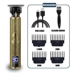 Professional T9 Hair Clipper Cordless USB Beard Trimmer Kit - Haircut Grooming Machine for Stylists Hair Cutting Tool