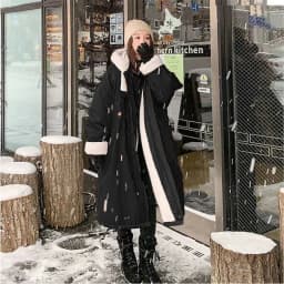 Lamb wool Cotton Jacket Women's Korea Loose 2026 New Winter Plus velvet Snow Parkas Warm Hooded Coat Casual Female Long Overcoat
