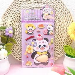1PC Lovely Animal 3D Stereo Tummy Press Fun Stress Relief Sticker,Rabbit Panda for DIY Craft,Scrapbook,Phone Case Decor