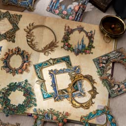 Journal GO 10pcs Vintage Medieval Emblems Stickers Collage Sticker Creative Journaling Scrapbooking diy Vintage Stationery Decal