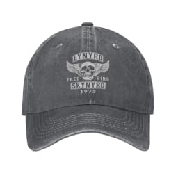 Lynyrded Free Bird Skull Skynyrded Unisex Baseball Cap 1973 Distressed Washed Hats Vintage Outdoor Activities Adjustable Sun Cap