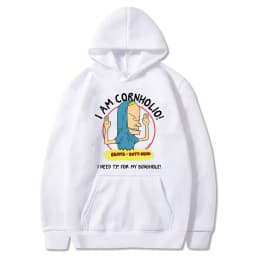 I Am Cornholio Hoodie Beavis and Butt Head Sweatshirt I Need T P for My Bunghole Hoodies Beavis Scary Art Gift Men Clothes Tops