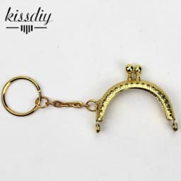 20PCS 5CM antique Bronze silver golden tone Metal Coin Purse Frames with keyring Bag Handle Kiss Clasp DIY Bag Accessories