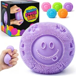 Fuzz Ball Squishy Stress Ball, Soft Tactile Fidget Toy for Anxiety & Stress Relief, Sensory Calming Grip Squishy Ball for Kids Adults, Fun Christmas Gift, Party Favor & Student Prize