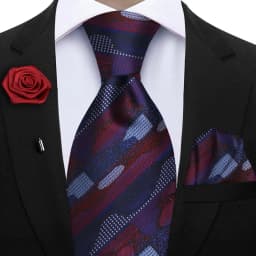 Peacock Blue Floral Print 2-Piece Tie & Pocket Square Set for Men Wedding Business Casual Stylish Accessories
