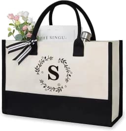Canvas Tote Bag Letter Birthday Wedding Gift Personalized Boutique Business Logo Fashion Big Capacity Shopping Bag Bolsos 2025