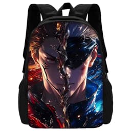 Anime J-JujutsuS K-KaisenS Child School Backpack with Lunch Bags ,Pencil Bags ,School Bags for Boys Girls Best Gift