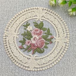 Round Hand Crocheted Doily Vintage Cotton Crochet Table Place Mat Wedding Napkins Cloth Lace Placemats Decorative Mantel Mesa