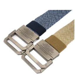 Double Loop Buckle Nylon Belt Woven Belt Versatile Casual Jeans Pant Belt for Men and Women